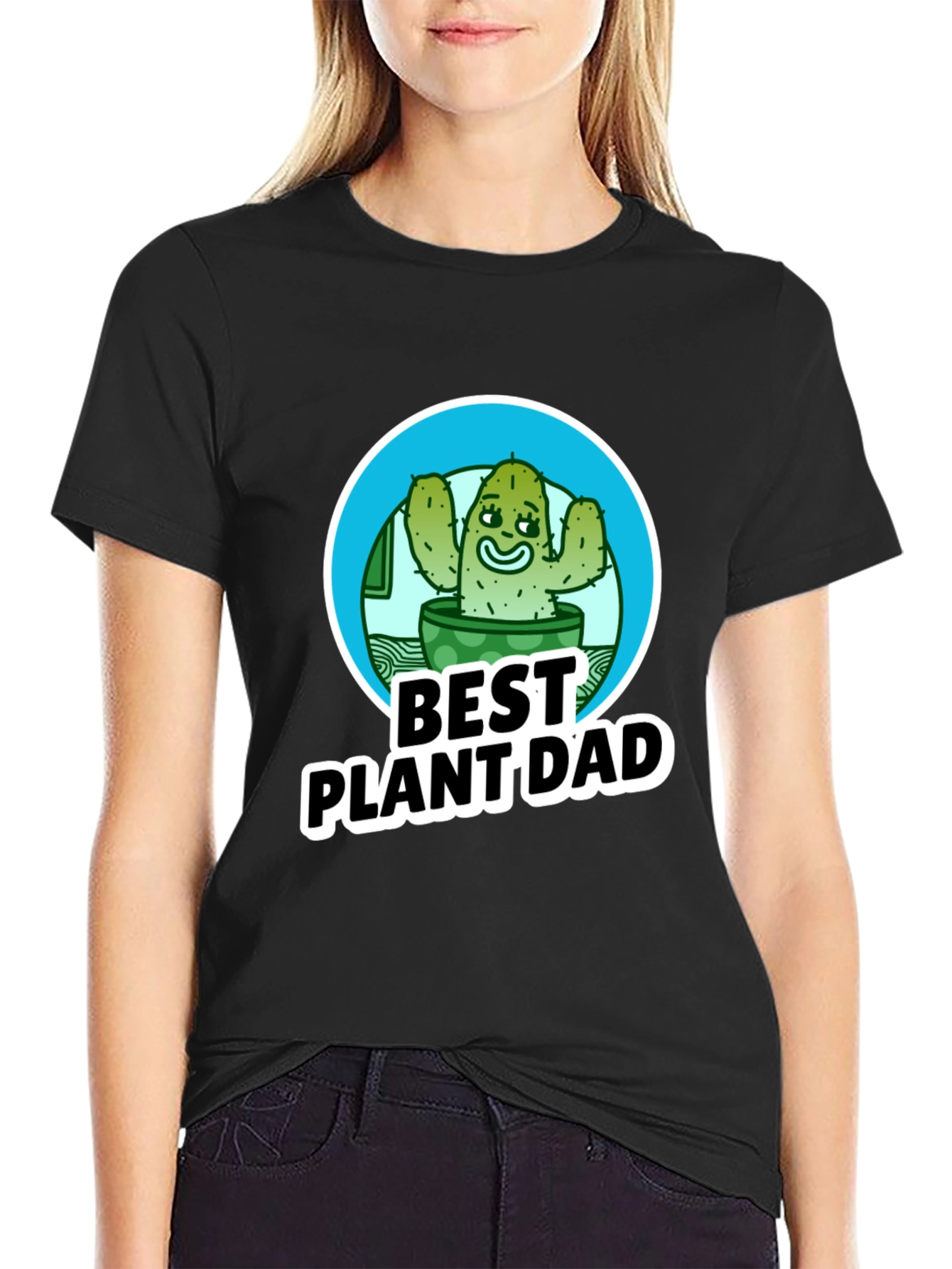 Best Plant Dad T-Shirt - Cactus Design
