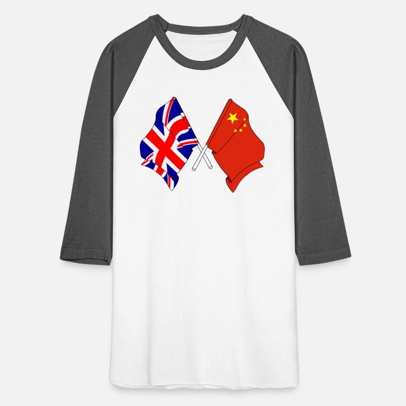 Flag of England and flag of China