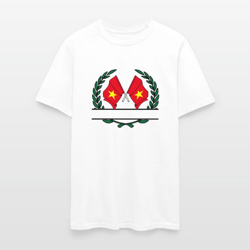 Flags Vietnam laurel wreath banner