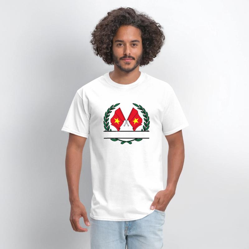 Flags Vietnam laurel wreath banner