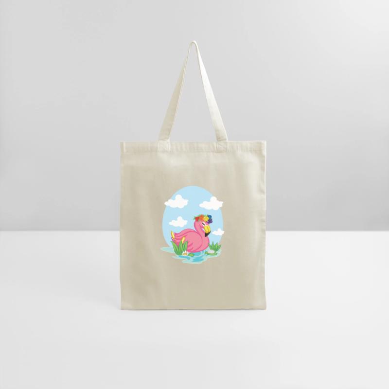 flamingo swimming on the lake for color