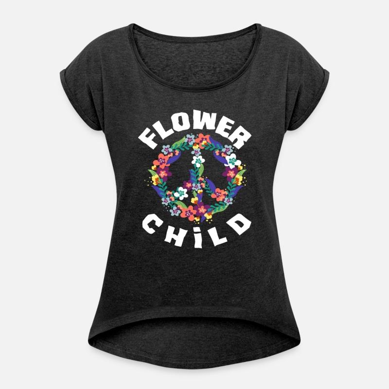 Flower Child Peace Symbol Floral Design