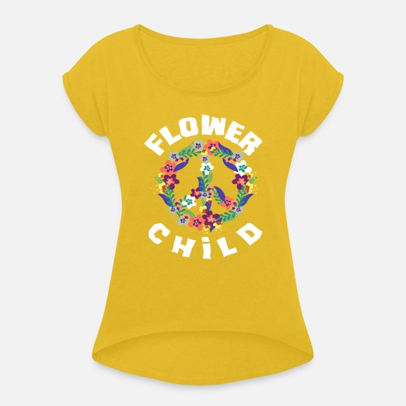 Flower Child Peace Symbol Floral Design