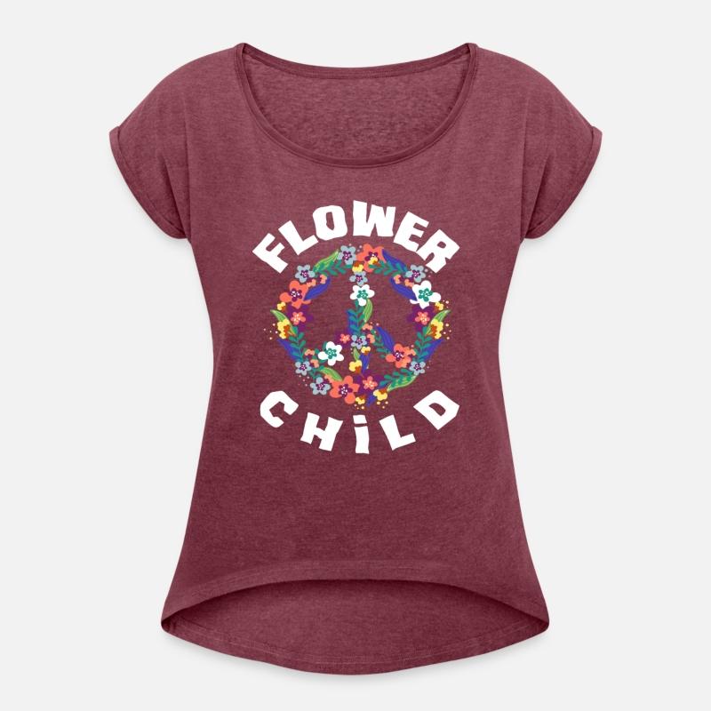 Flower Child Peace Symbol Floral Design