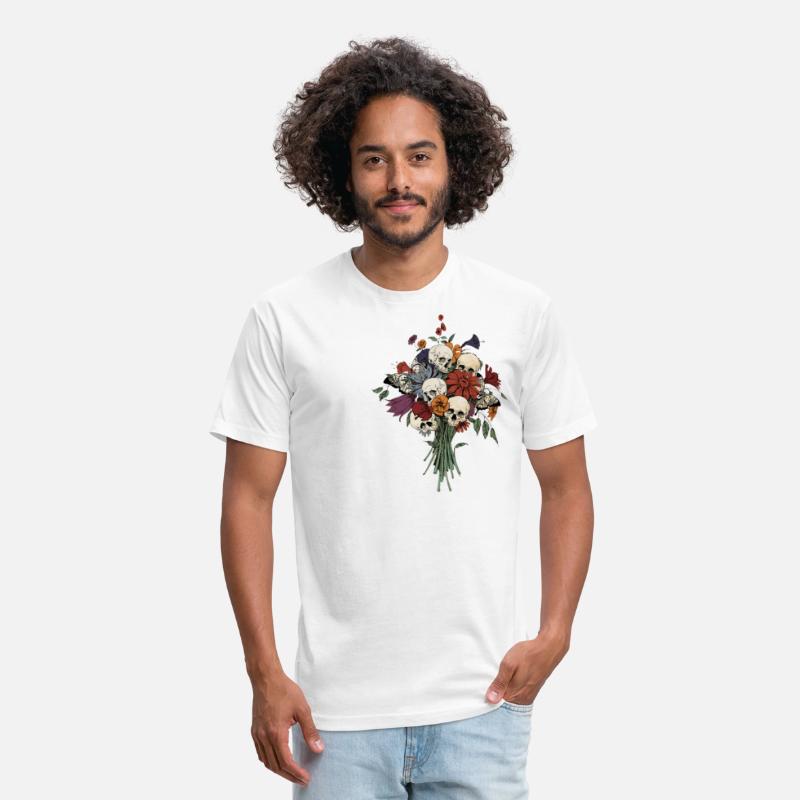 Flowery Creative Skull Halloween T Shirt