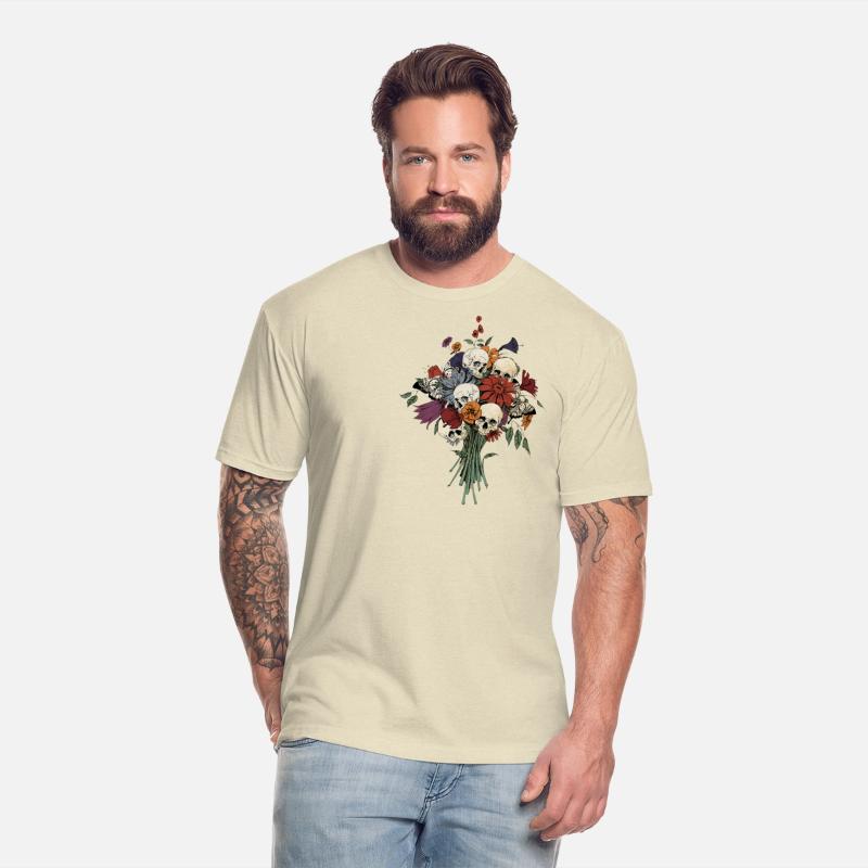 Flowery Creative Skull Halloween T Shirt