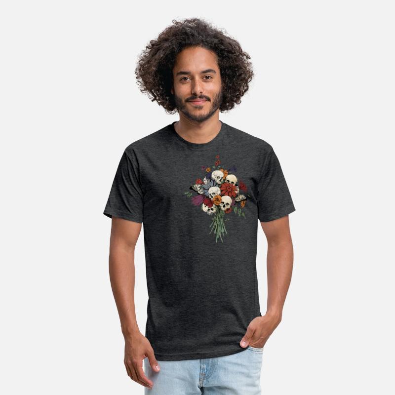 Flowery Creative Skull Halloween T Shirt