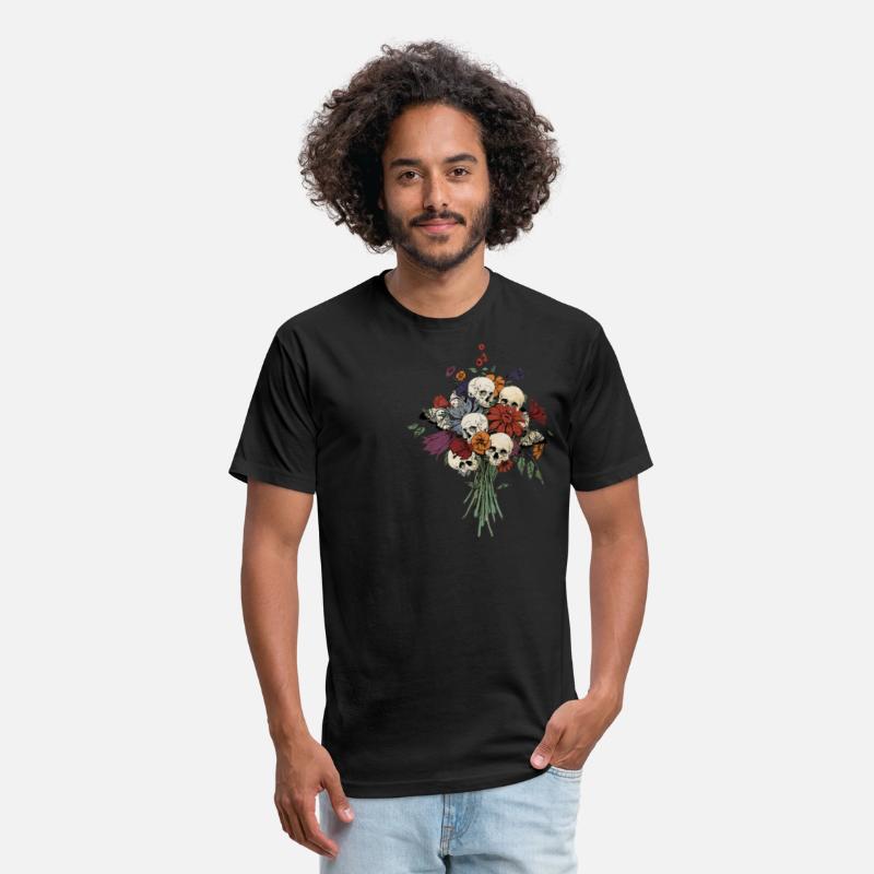 Flowery Creative Skull Halloween T Shirt