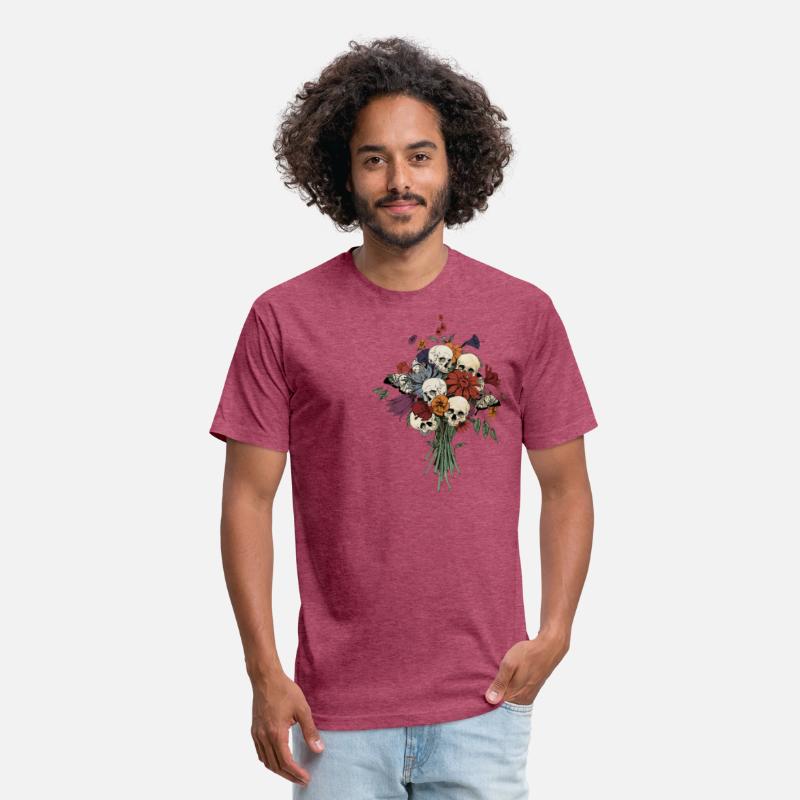 Flowery Creative Skull Halloween T Shirt