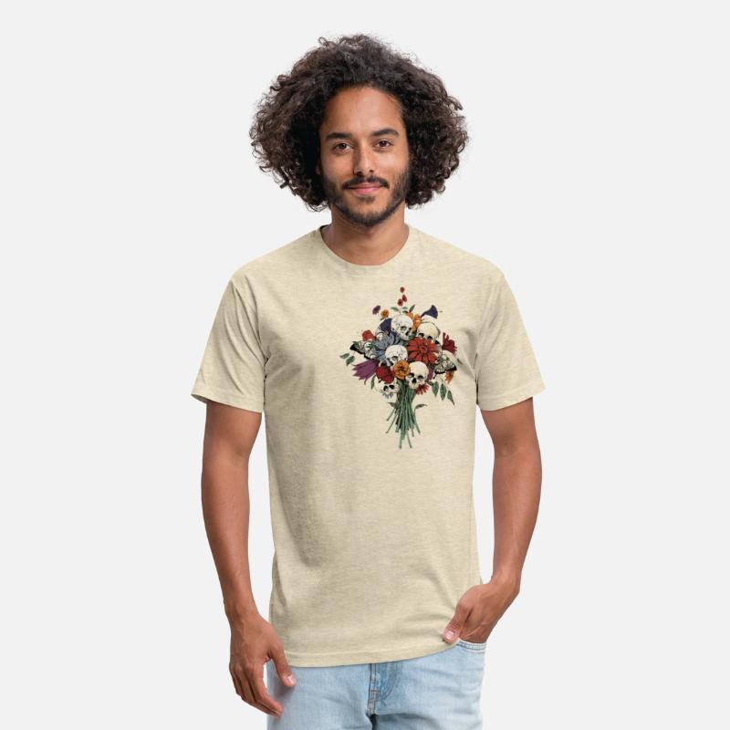 Flowery Creative Skull Halloween T Shirt