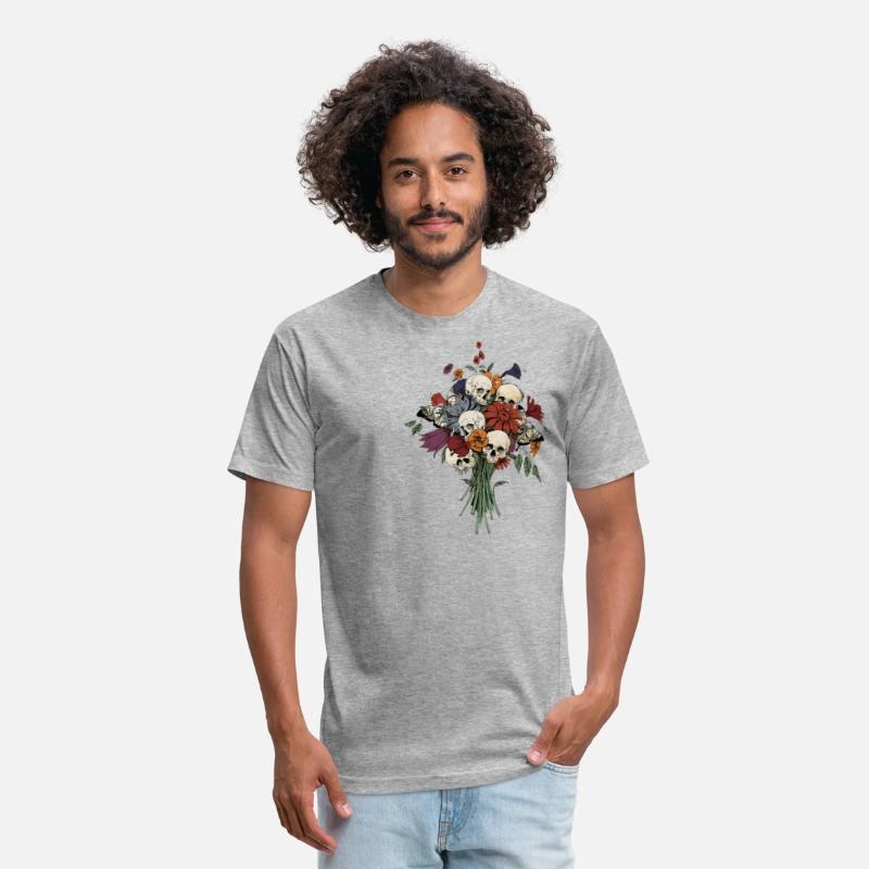 Flowery Creative Skull Halloween T Shirt
