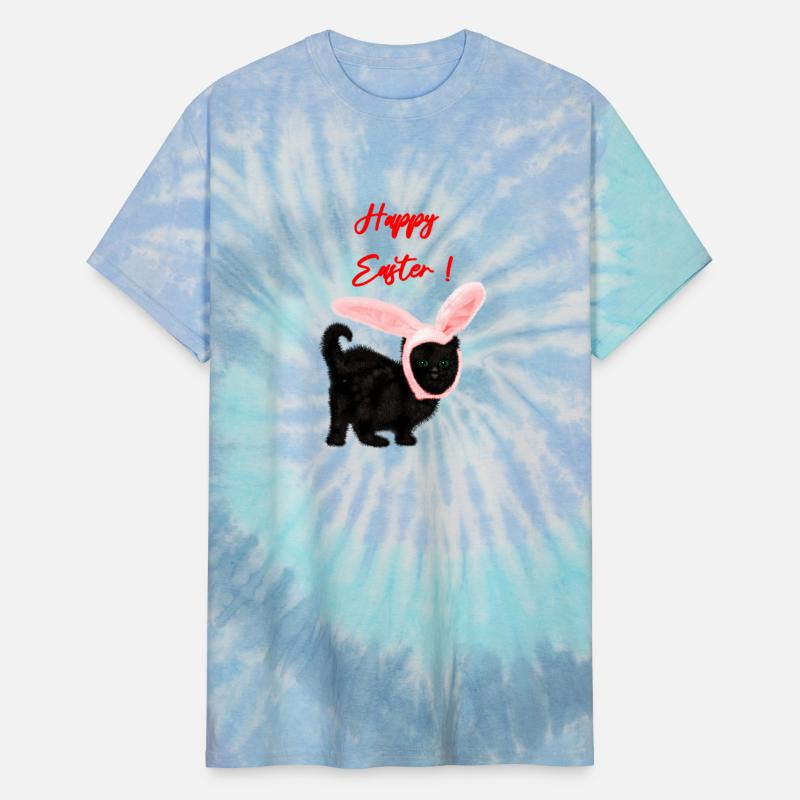 Fluffy black cat wearing a Christmas bunny hat.