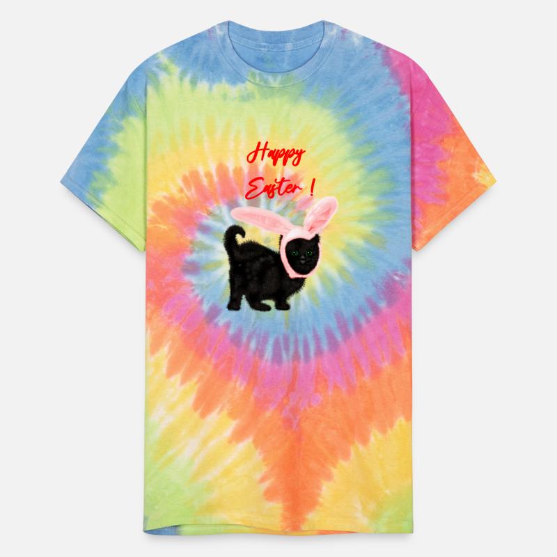 Fluffy black cat wearing a Christmas bunny hat.