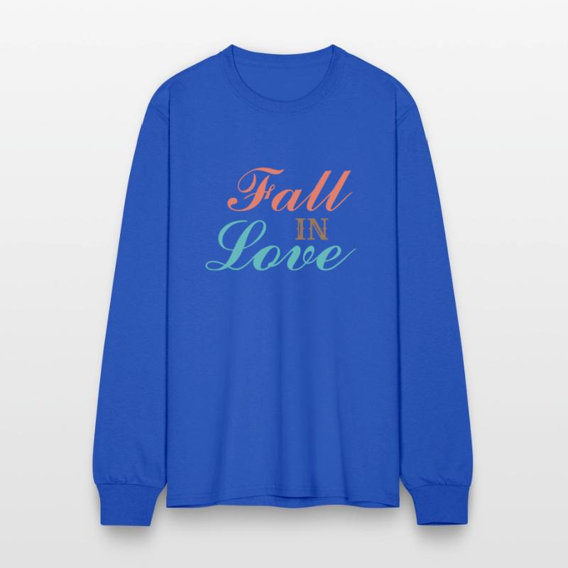 Font design for the word "fall in love"