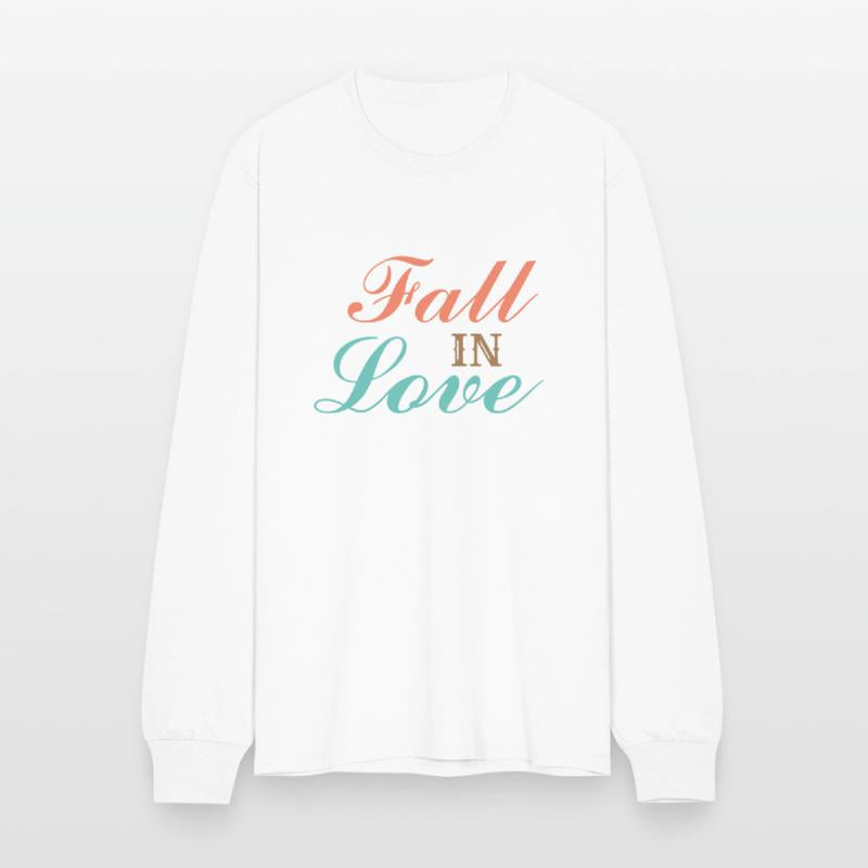 Font design for the word "fall in love"