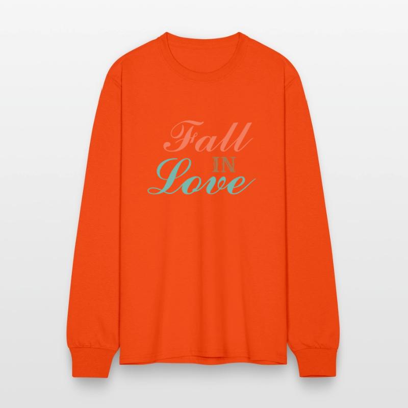 Font design for the word "fall in love"