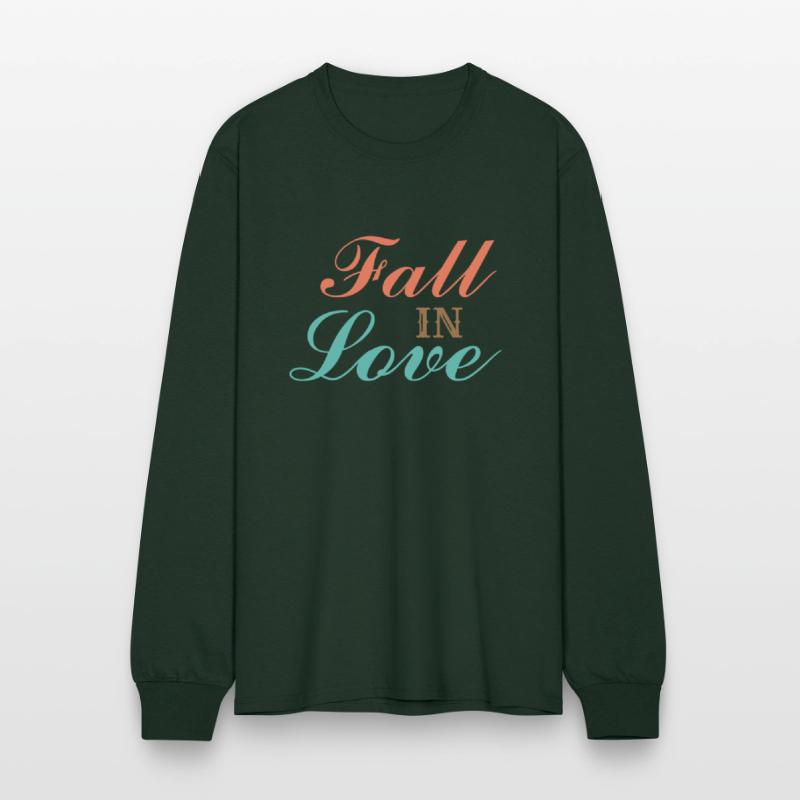 Font design for the word "fall in love"