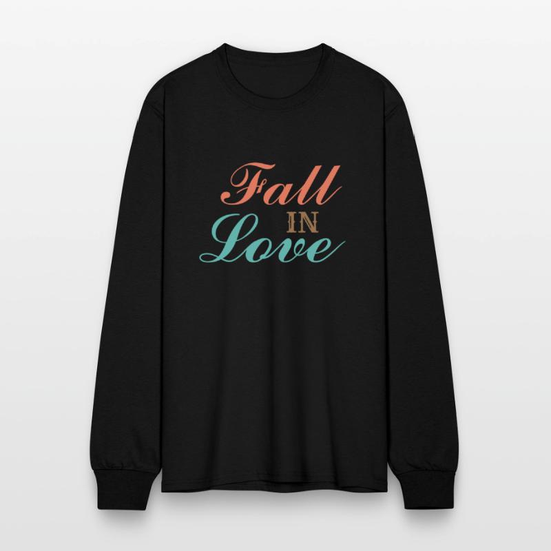 Font design for the word "fall in love"