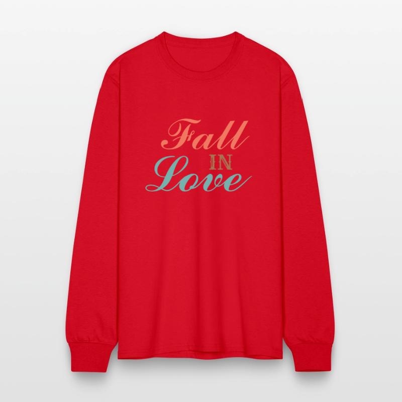 Font design for the word "fall in love"