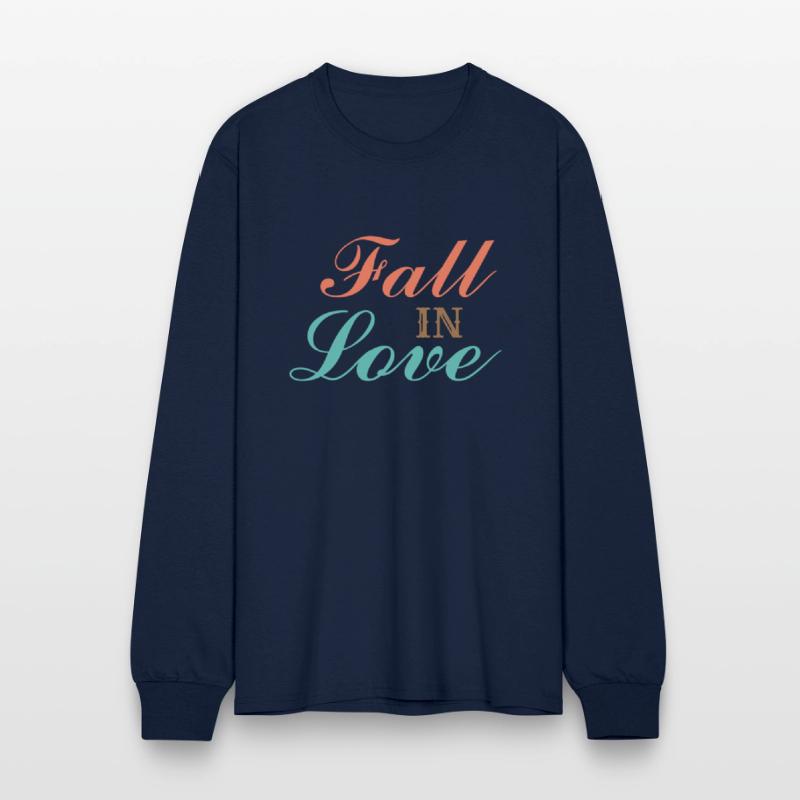 Font design for the word "fall in love"
