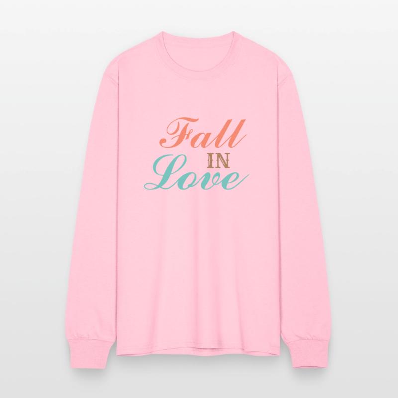 Font design for the word "fall in love"