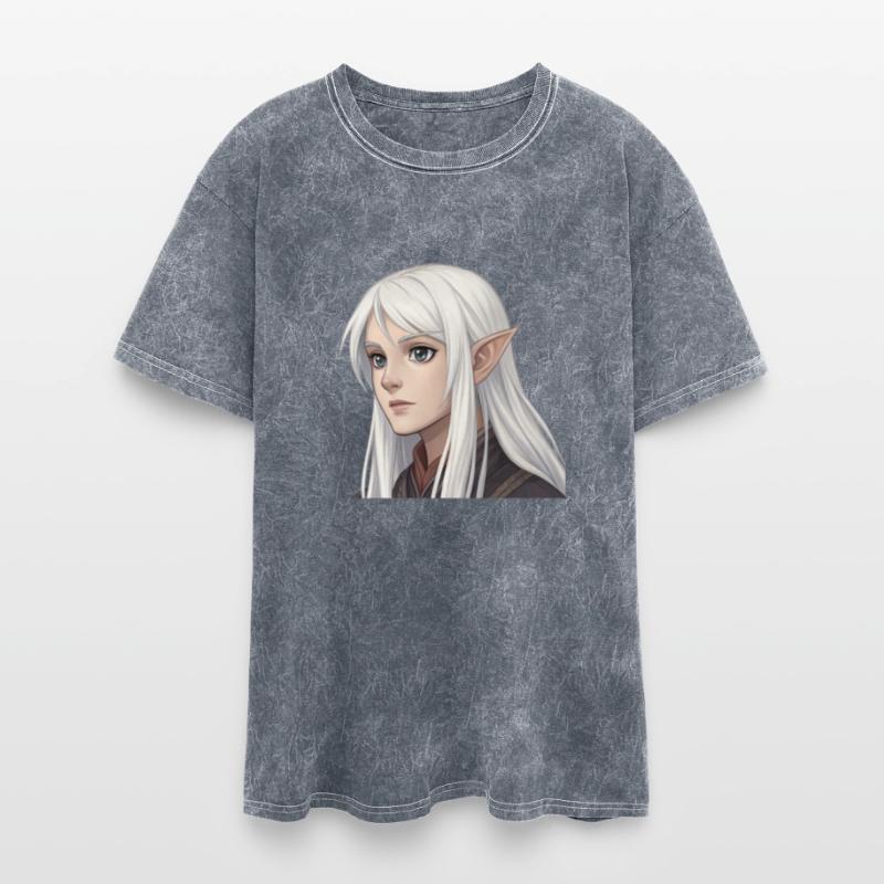 Forest Elf Serenity: White-Haired Beauty in Fantas