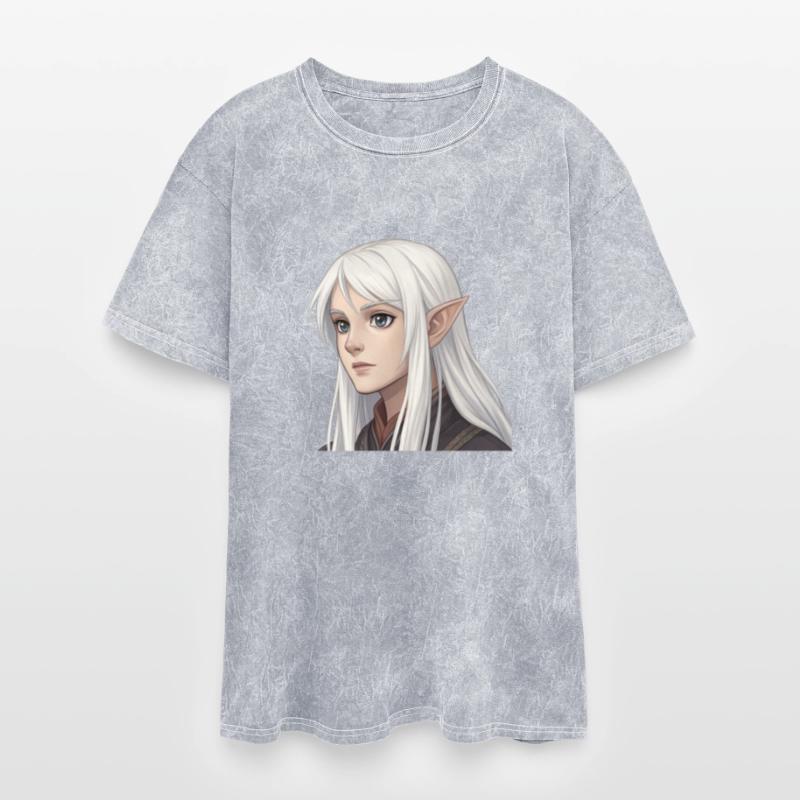 Forest Elf Serenity: White-Haired Beauty in Fantas