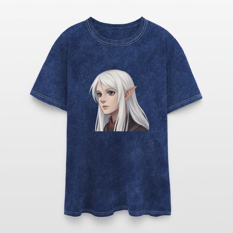 Forest Elf Serenity: White-Haired Beauty in Fantas