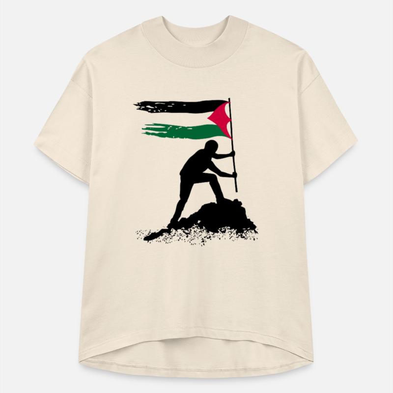 free palestine standing flag silhouette