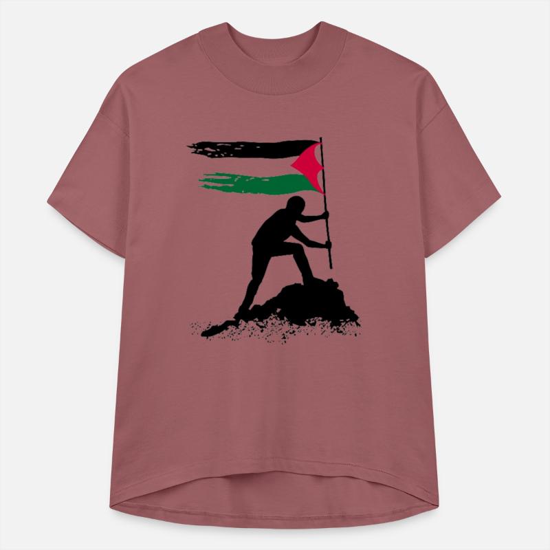 free palestine standing flag silhouette