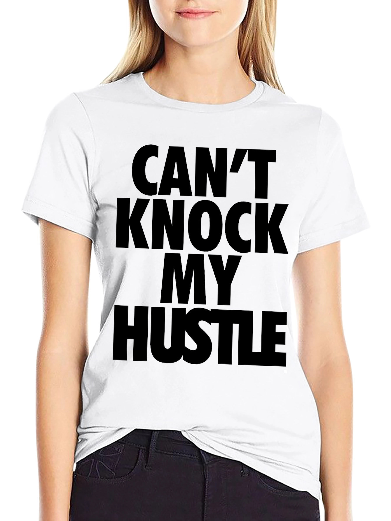 Cant Knock My Hustle Black Graphic T-Shirt