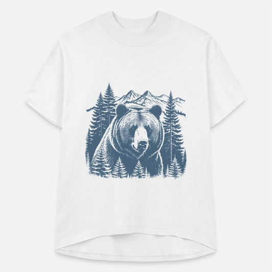 Funny Bear Outdoors Nature Retro Forest Brown Bear