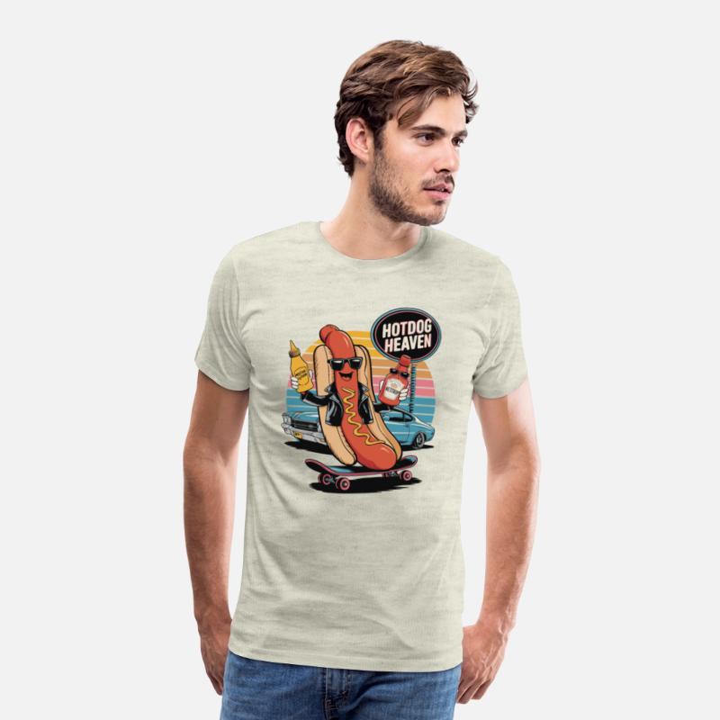 Funny Hot Dog Heaven Fast Food Skateboard Skater