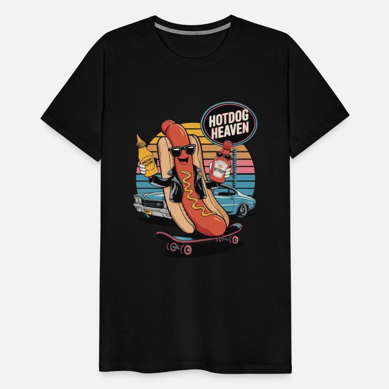 Funny Hot Dog Heaven Fast Food Skateboard Skater