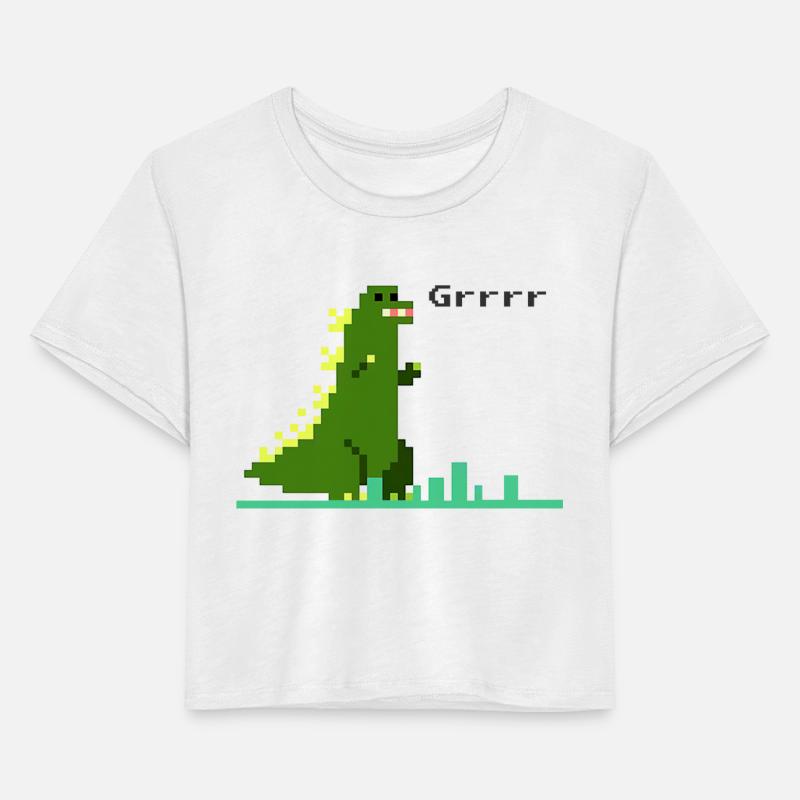 Funny pixel green monster