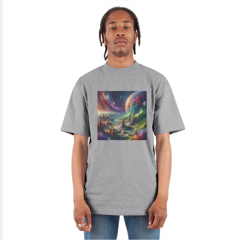 Futuristic Cosmic Cityscape Design Planet Sci-Fi