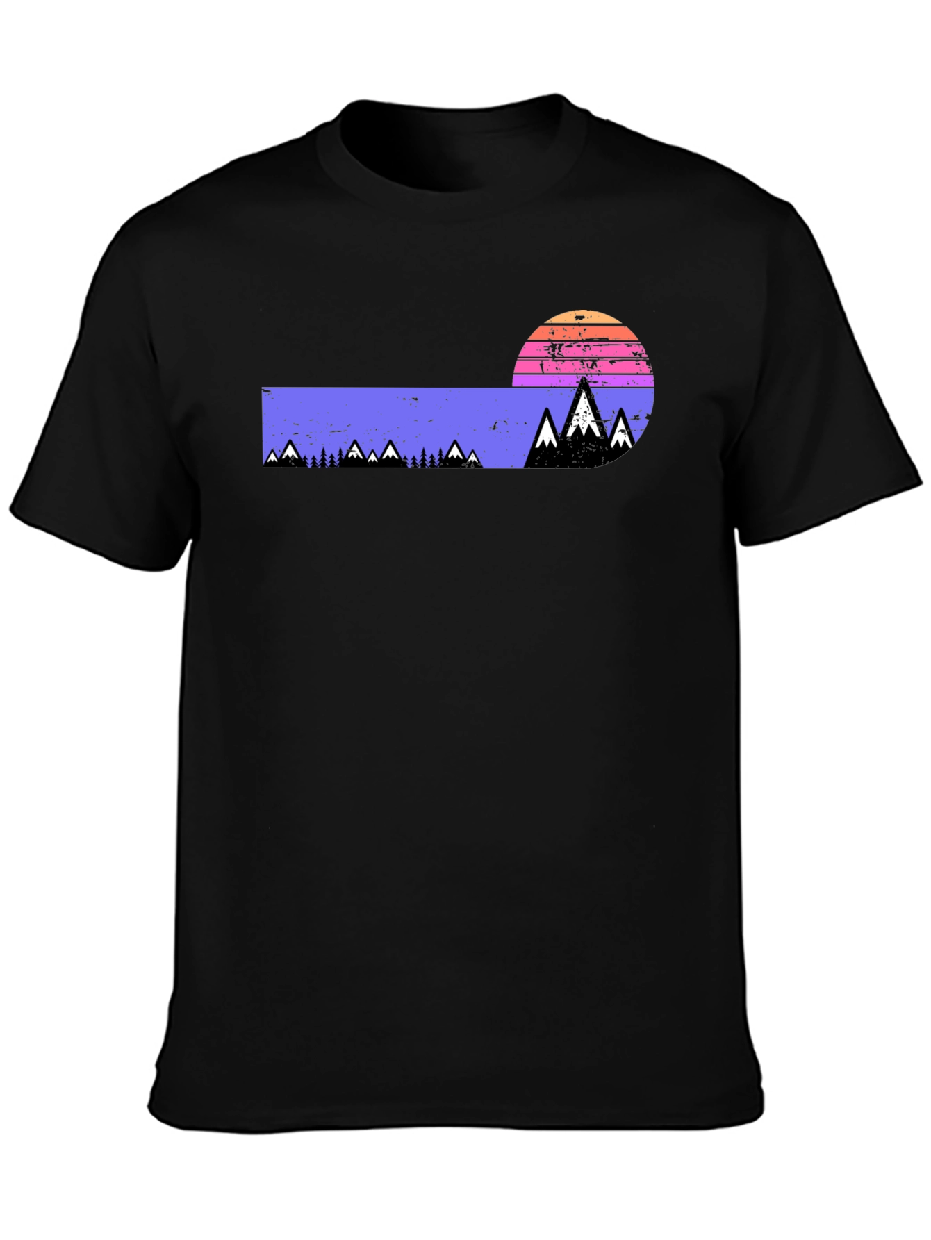 Retro Mountain Sunset Graphic Tee