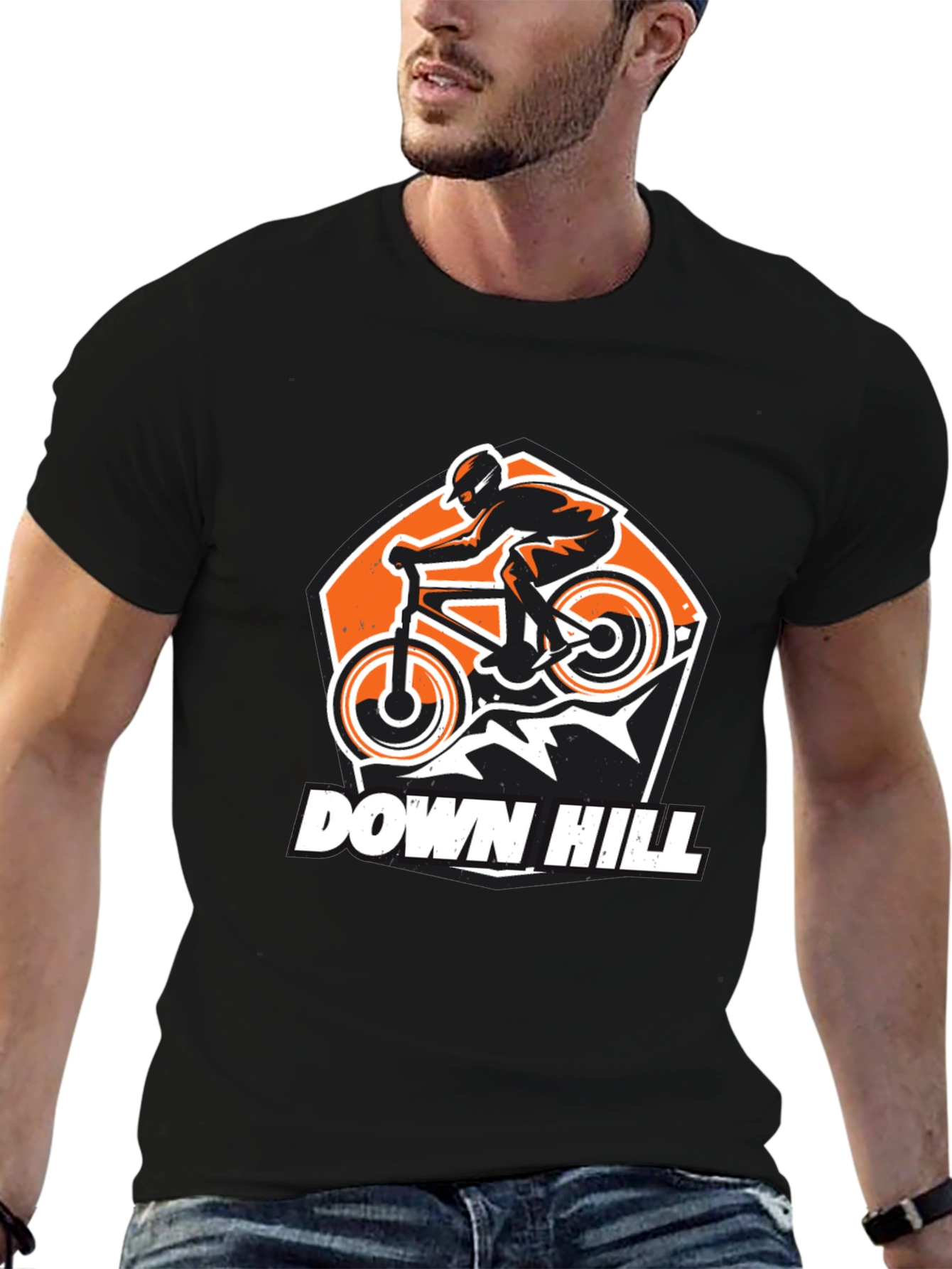 Downhill Mountain Biking Graphic T-Shirt