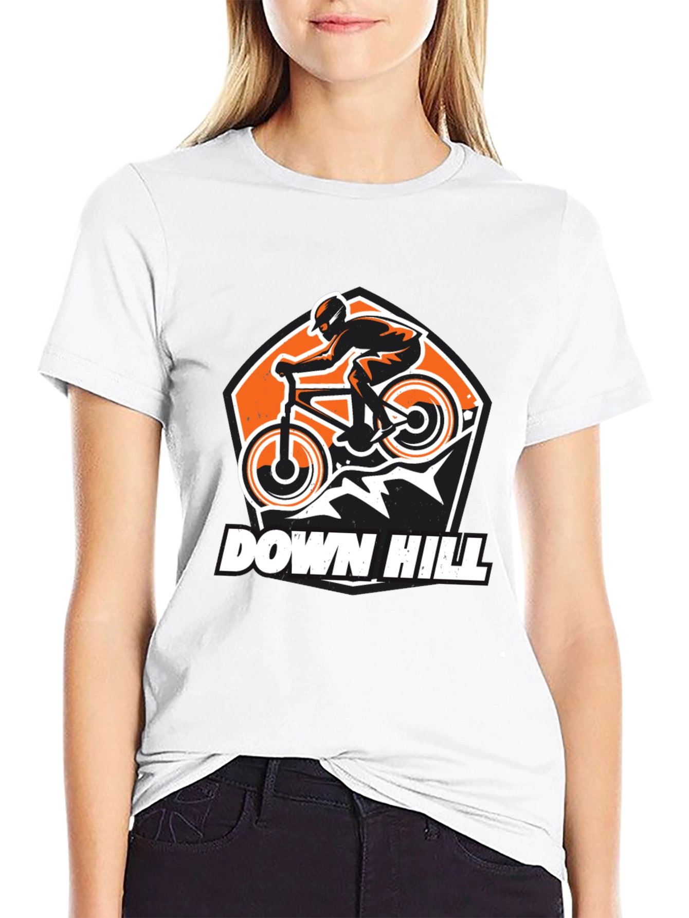 Downhill Mountain Biking Graphic T-Shirt