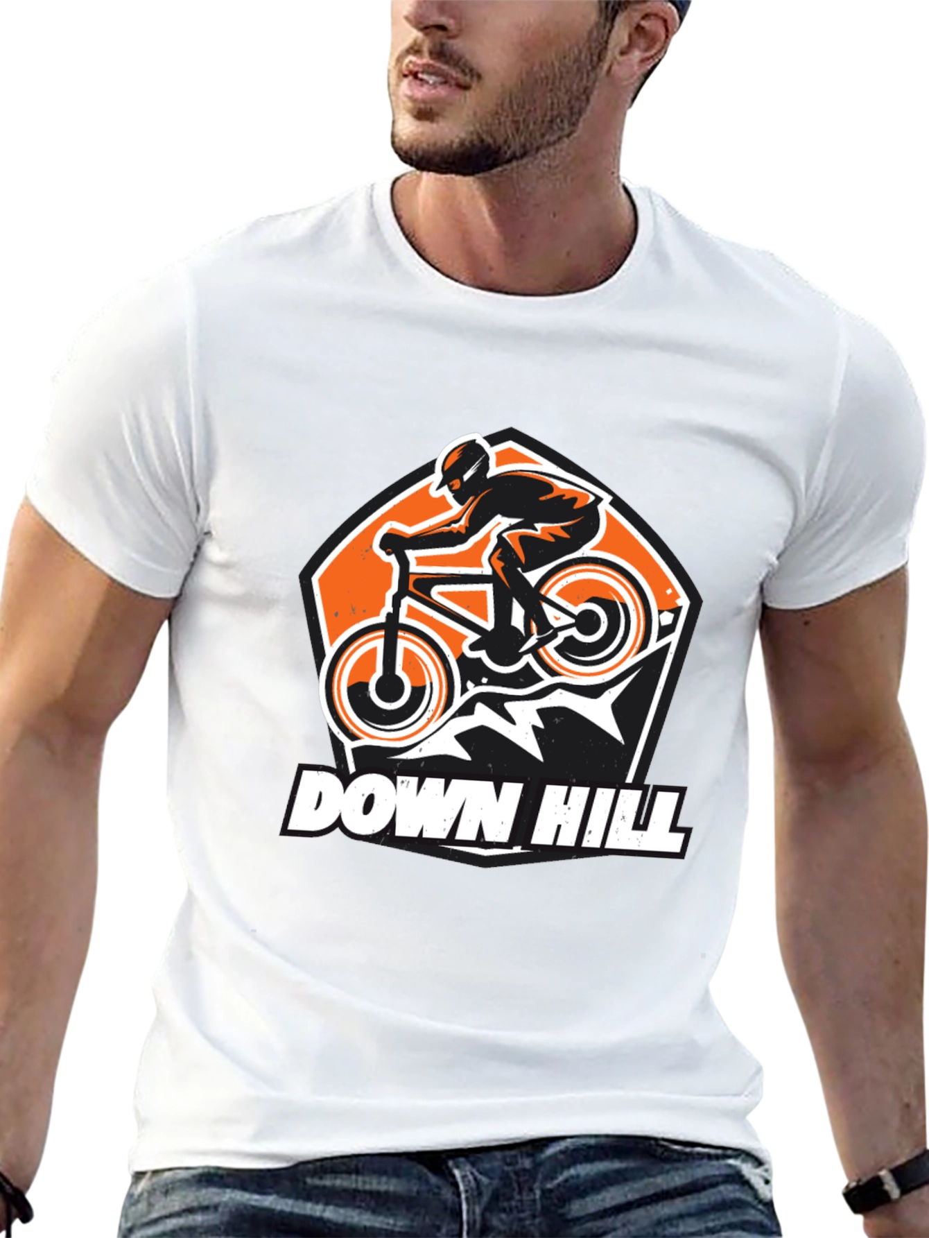 Downhill Mountain Biking Graphic T-Shirt