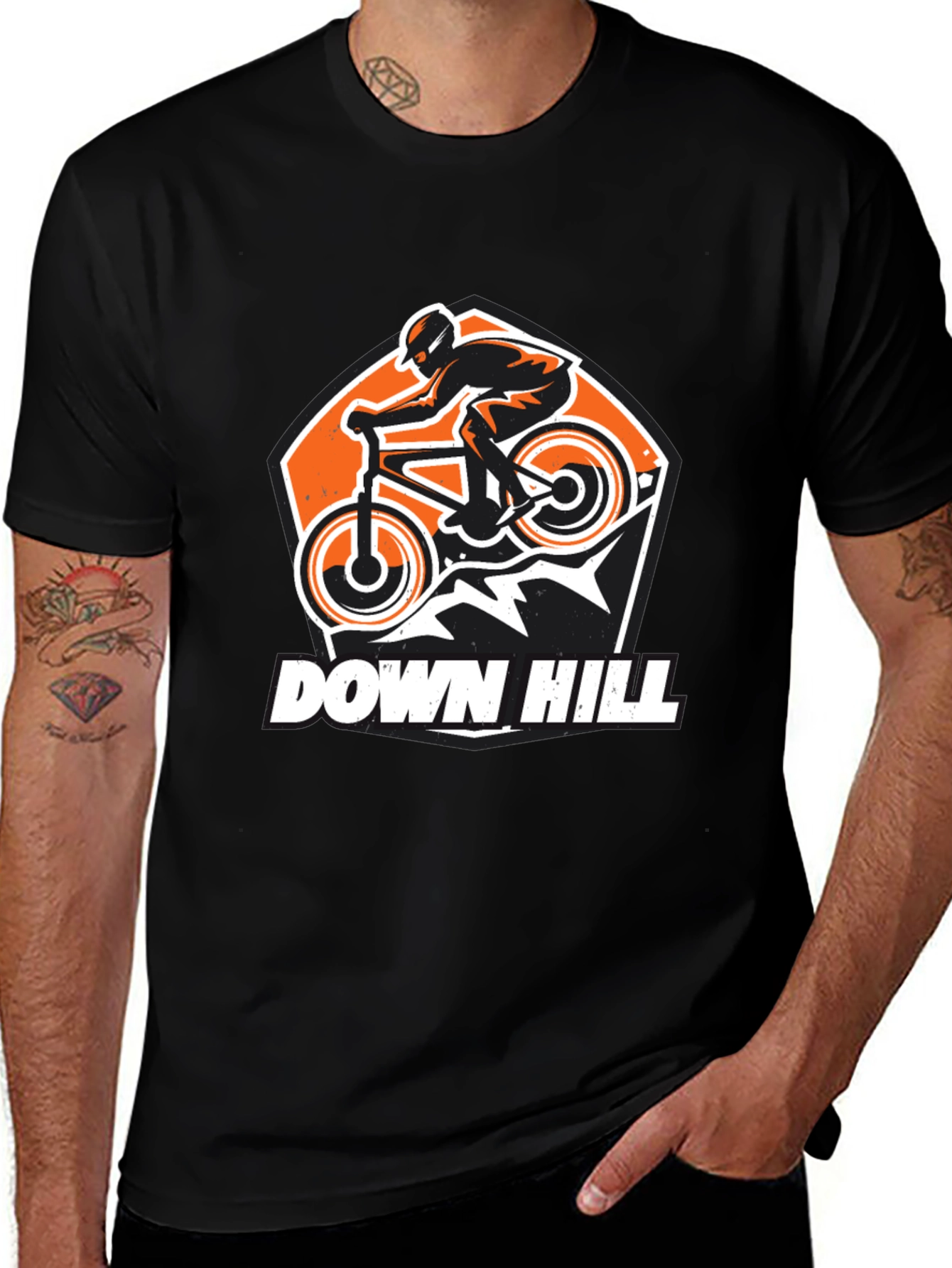 Downhill Mountain Biking Graphic T-Shirt