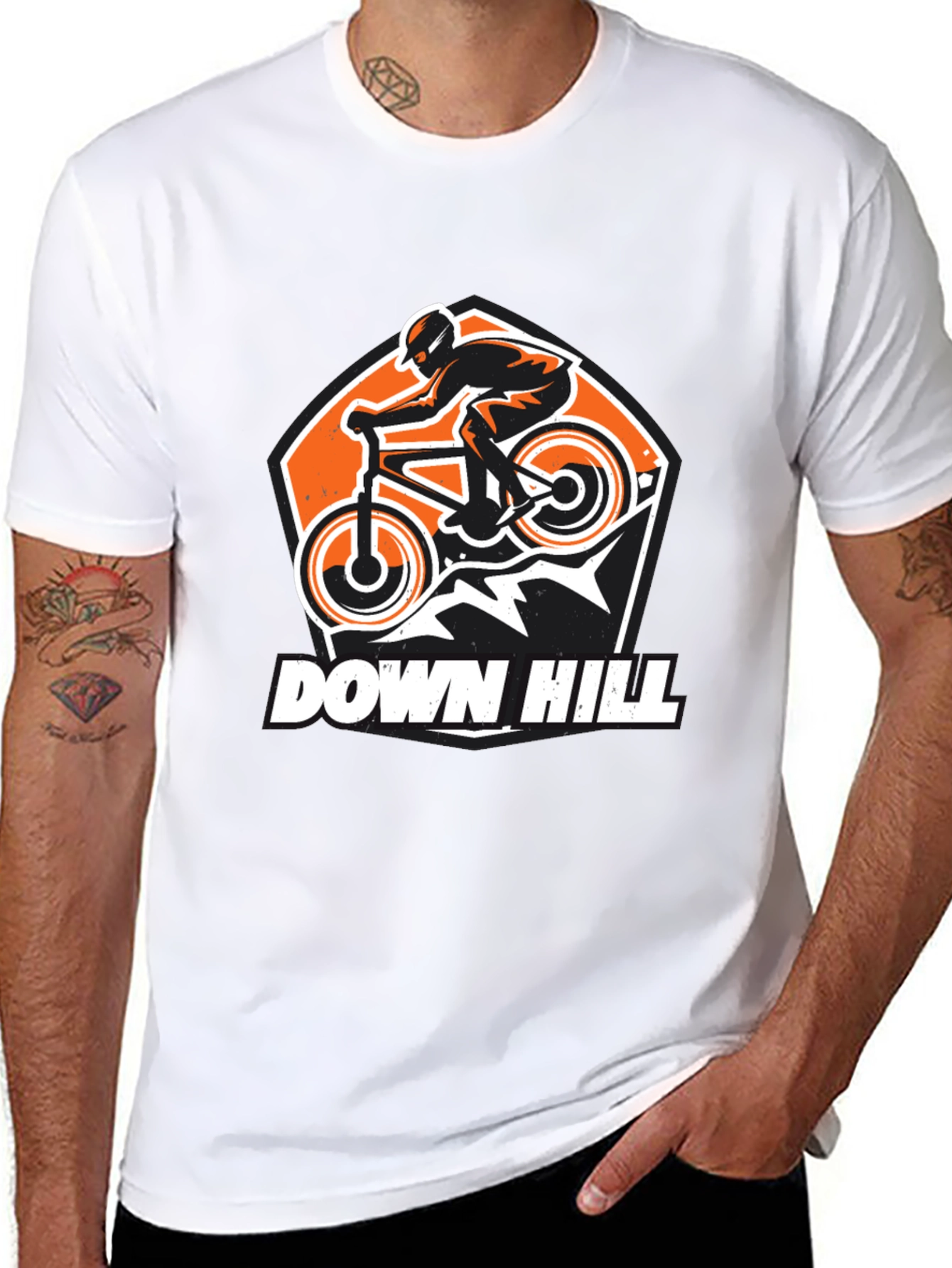 Downhill Mountain Biking Graphic T-Shirt