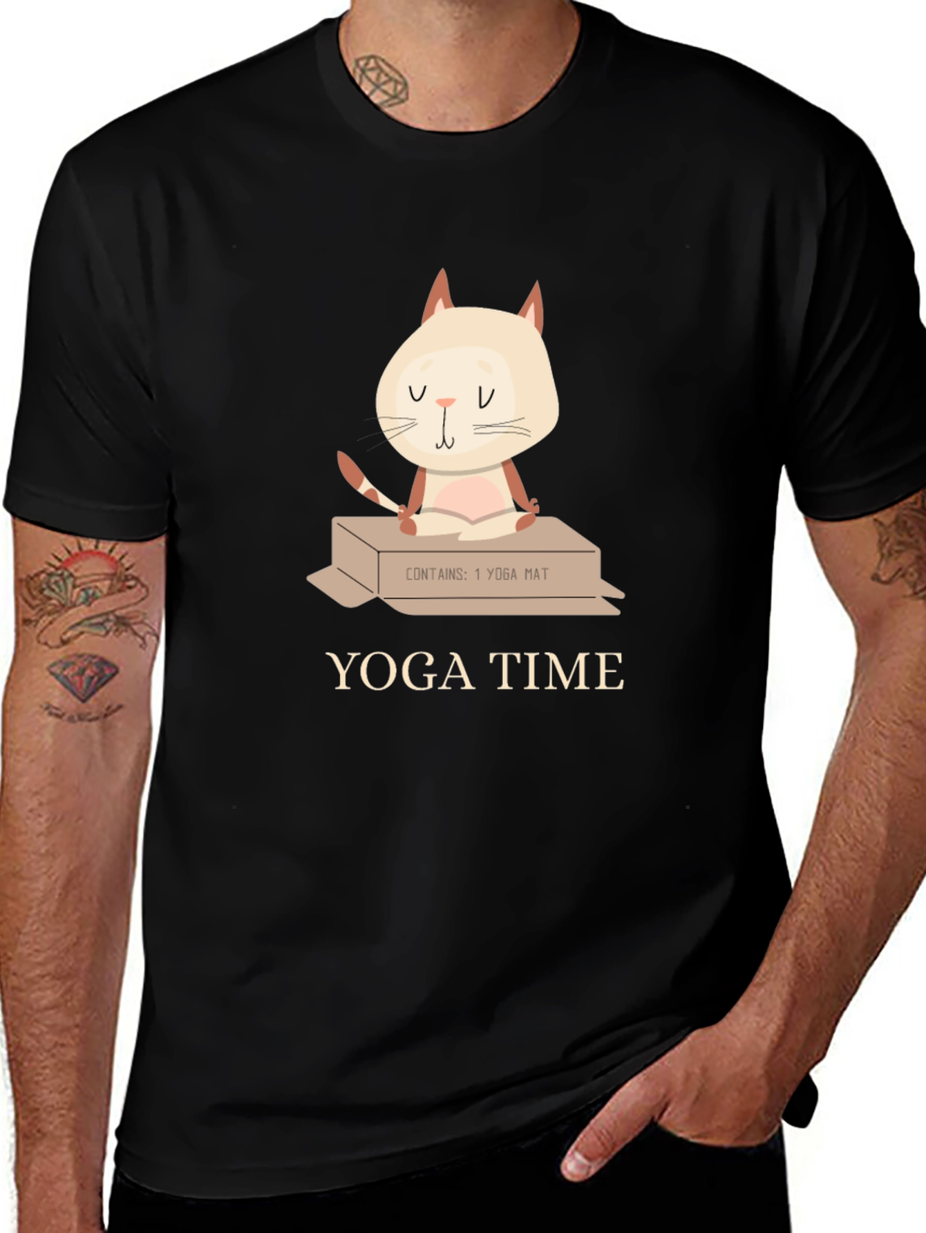Yoga Cat T-Shirt - Relaxed Fit