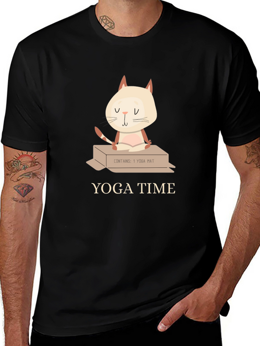 Yoga Cat T-Shirt - Relaxed Fit
