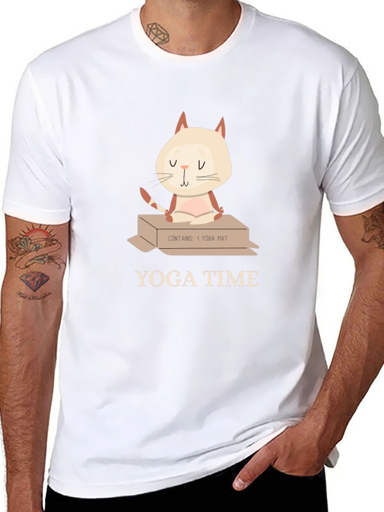Yoga Cat T-Shirt - Relaxed Fit