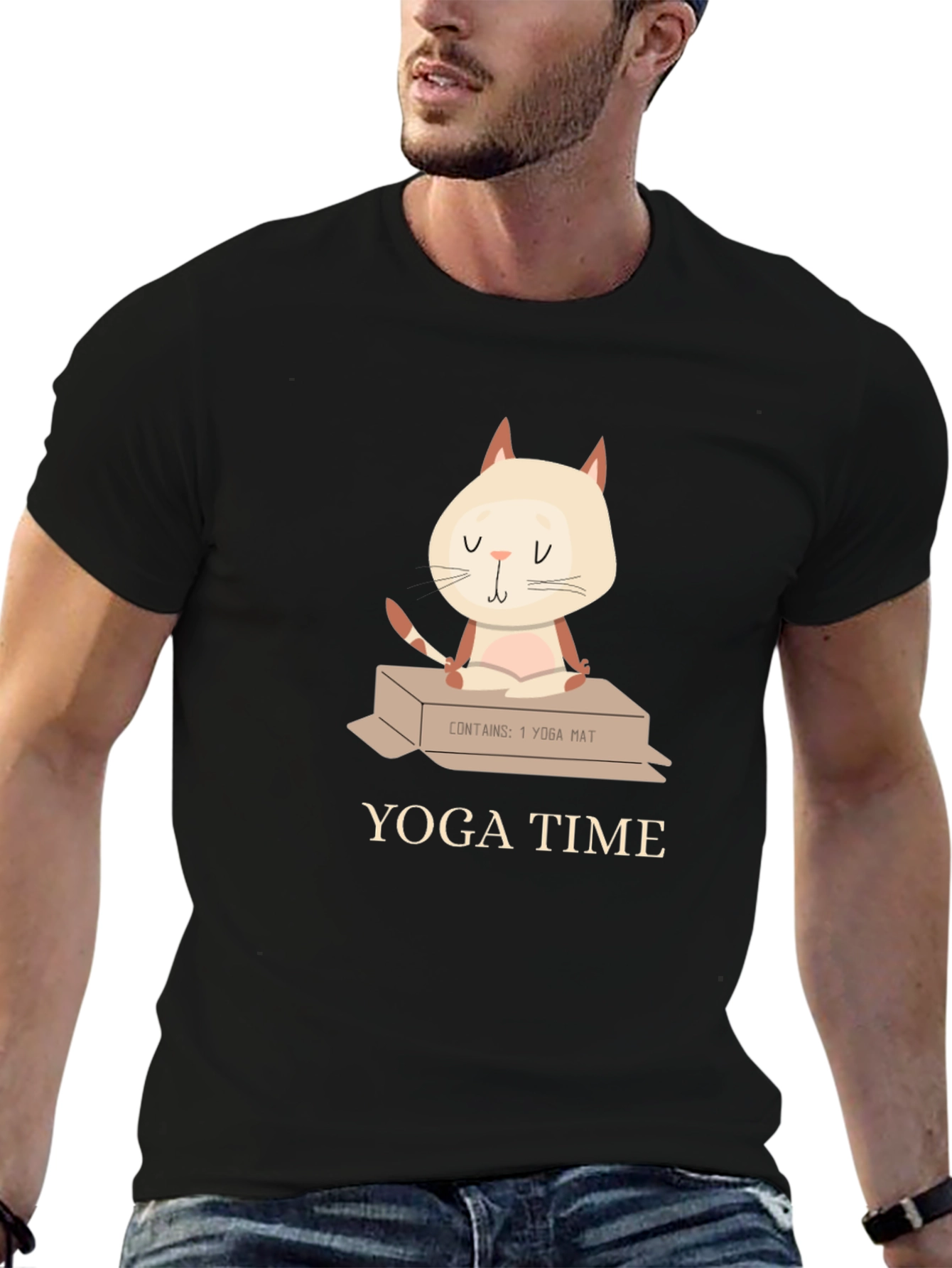 Yoga Cat T-Shirt - Relaxed Fit