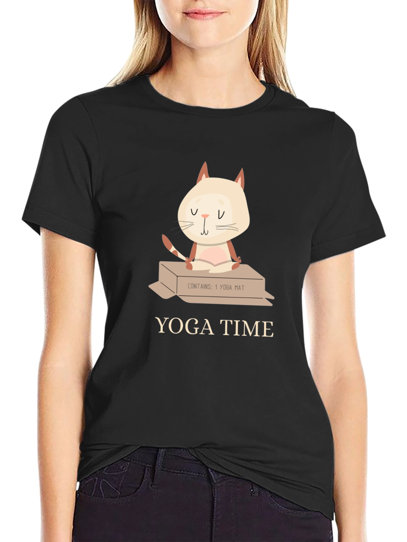 Yoga Cat T-Shirt - Relaxed Fit