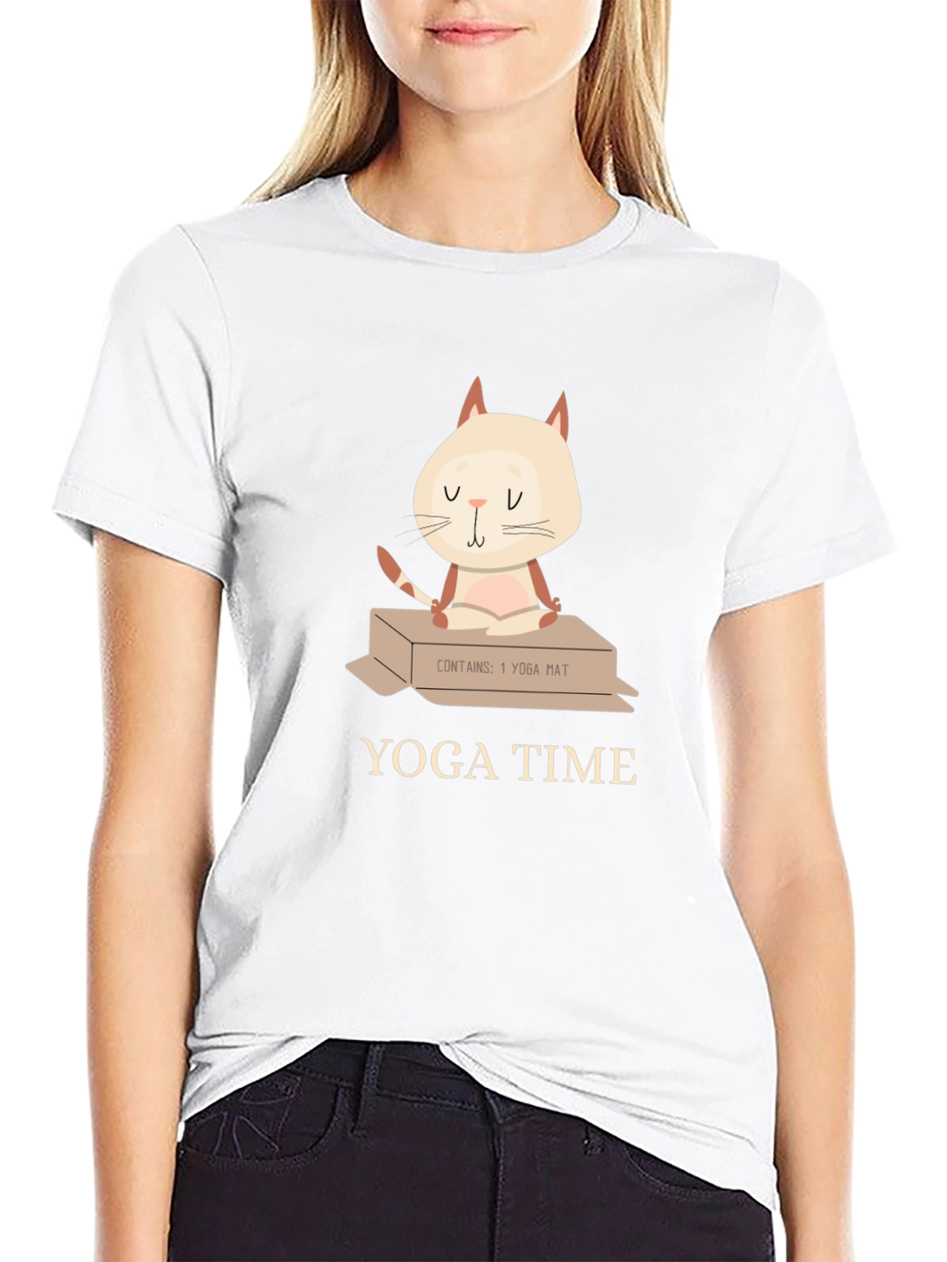 Yoga Cat T-Shirt - Relaxed Fit