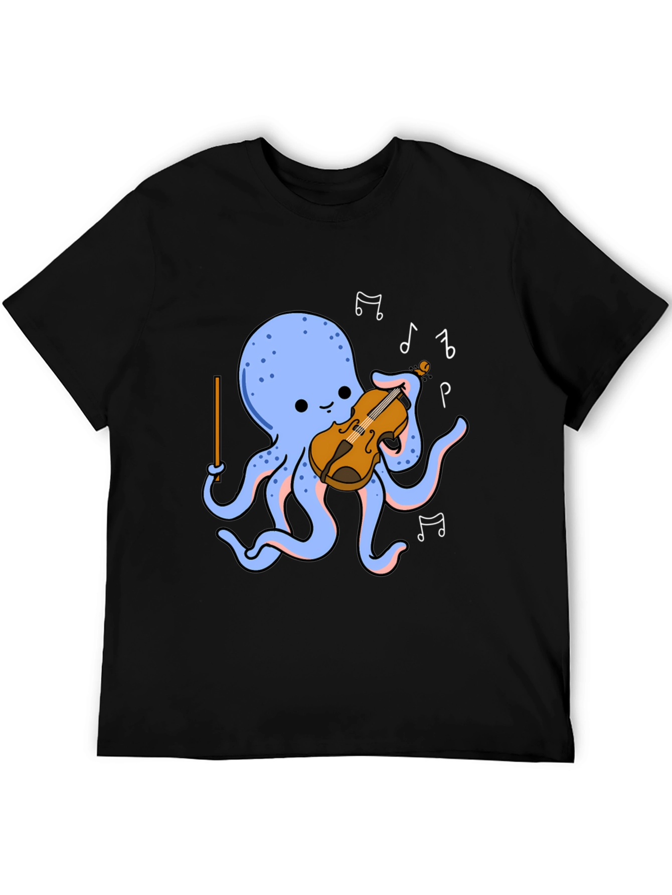 Octopus Violinist Graphic Tee - Musical Ocean Fun