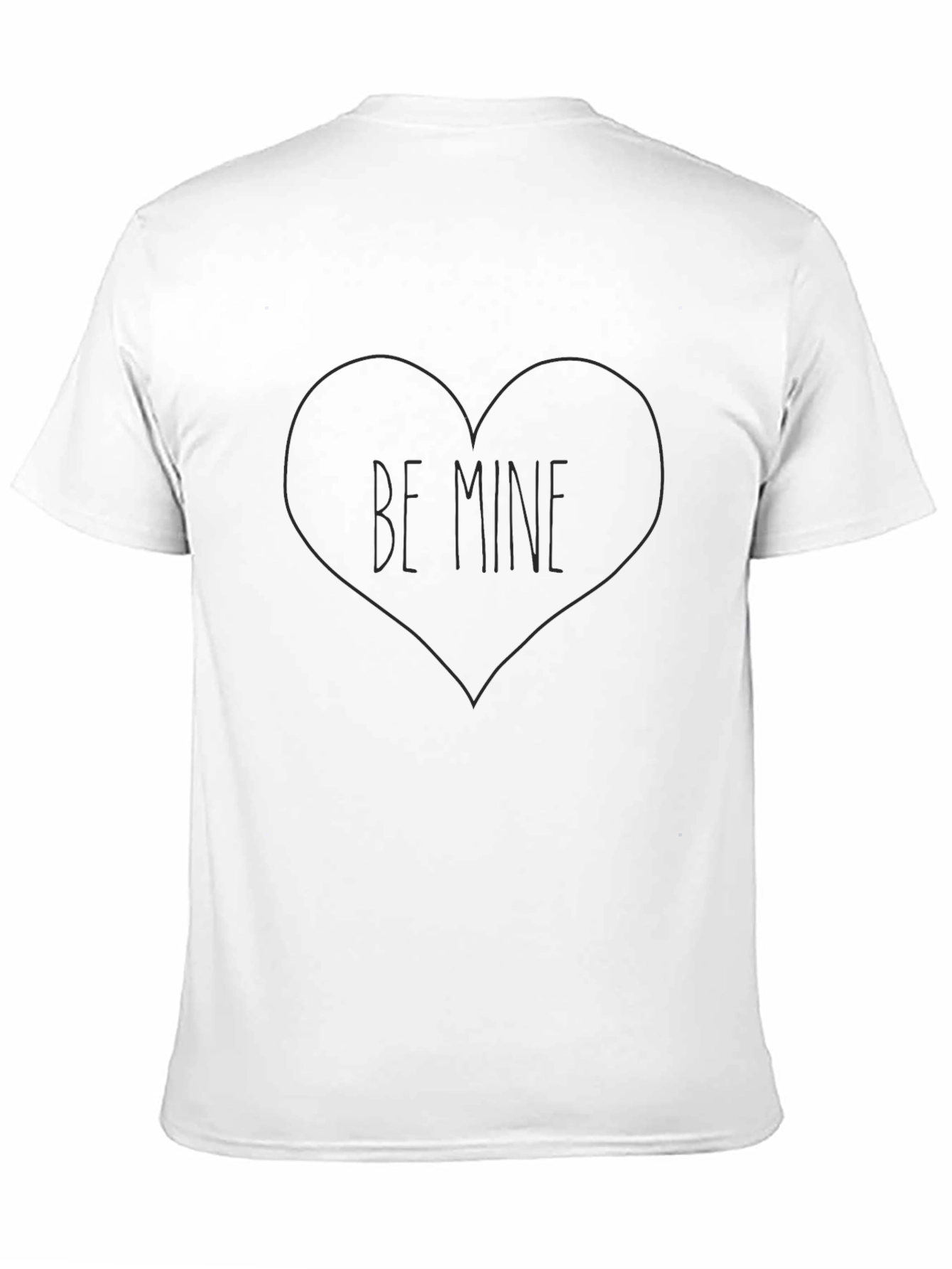 Be Mine Heart Graphic Black T-Shirt